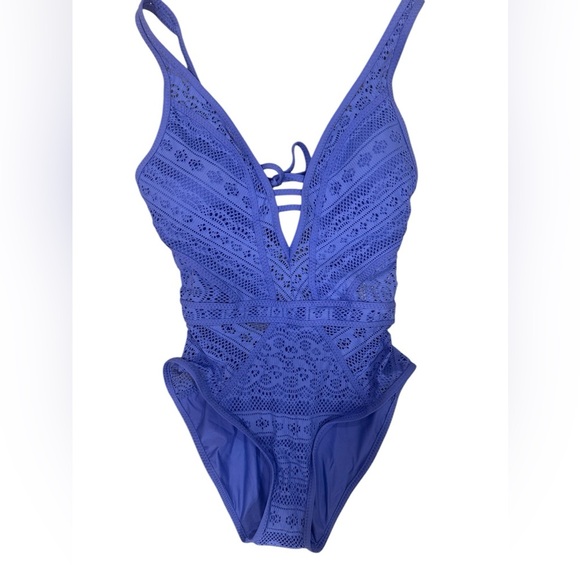 Brand new BECCA Women’s Color Play Plunge One Piece Swimsuit Small - Picture 9 of 13